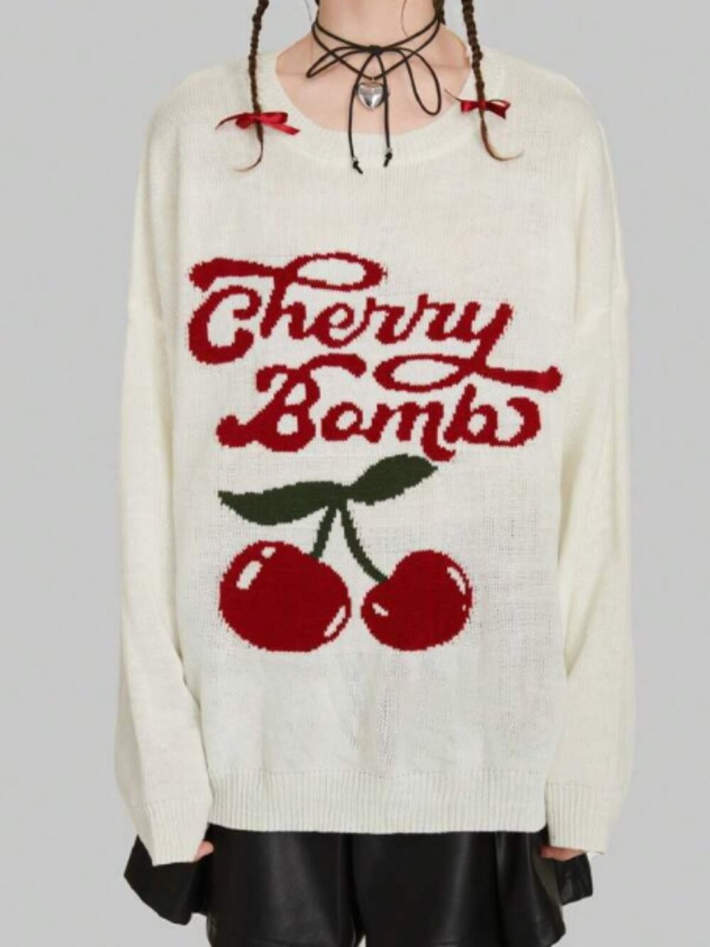 "Cherry Bomb" sweater